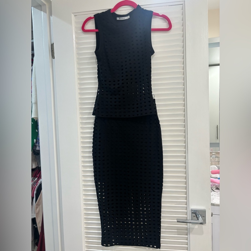 Black skirt and shirt set